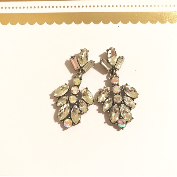 CARA Clear Crystal Cluster Statement Earrings - Picture 2 of 3